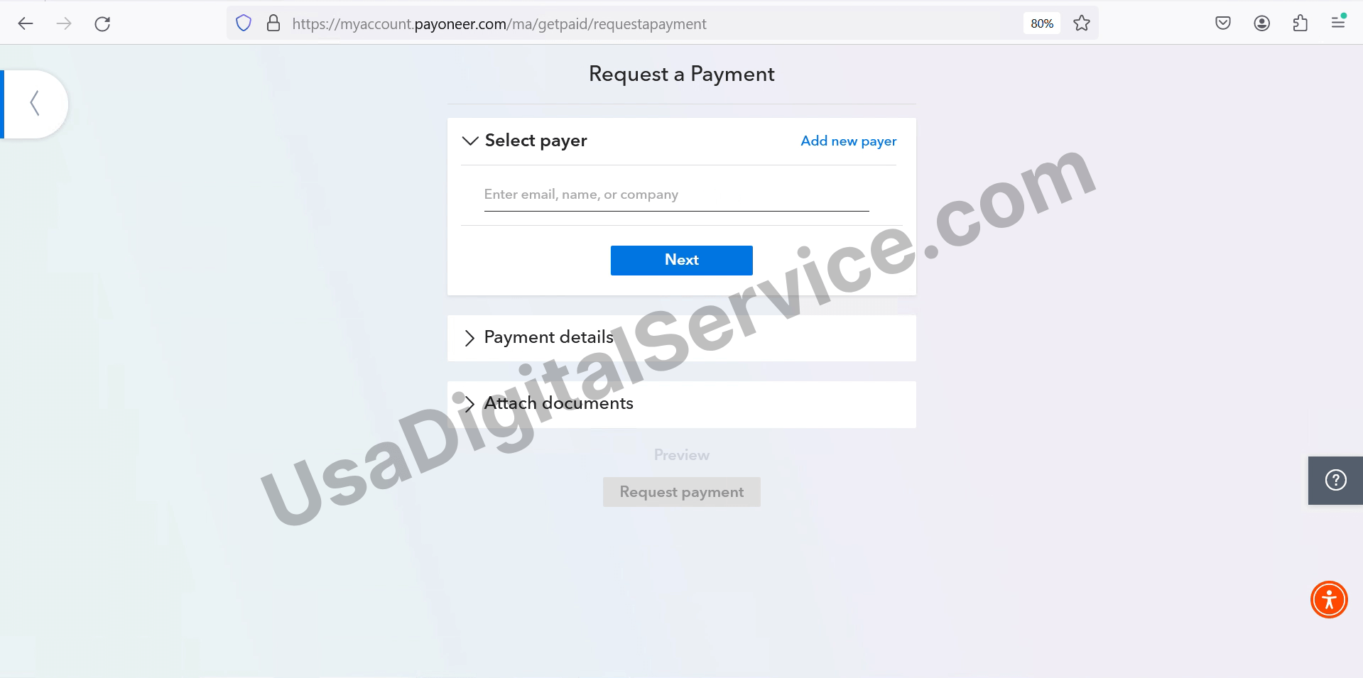 Buy Payoneer Account - Payment Request