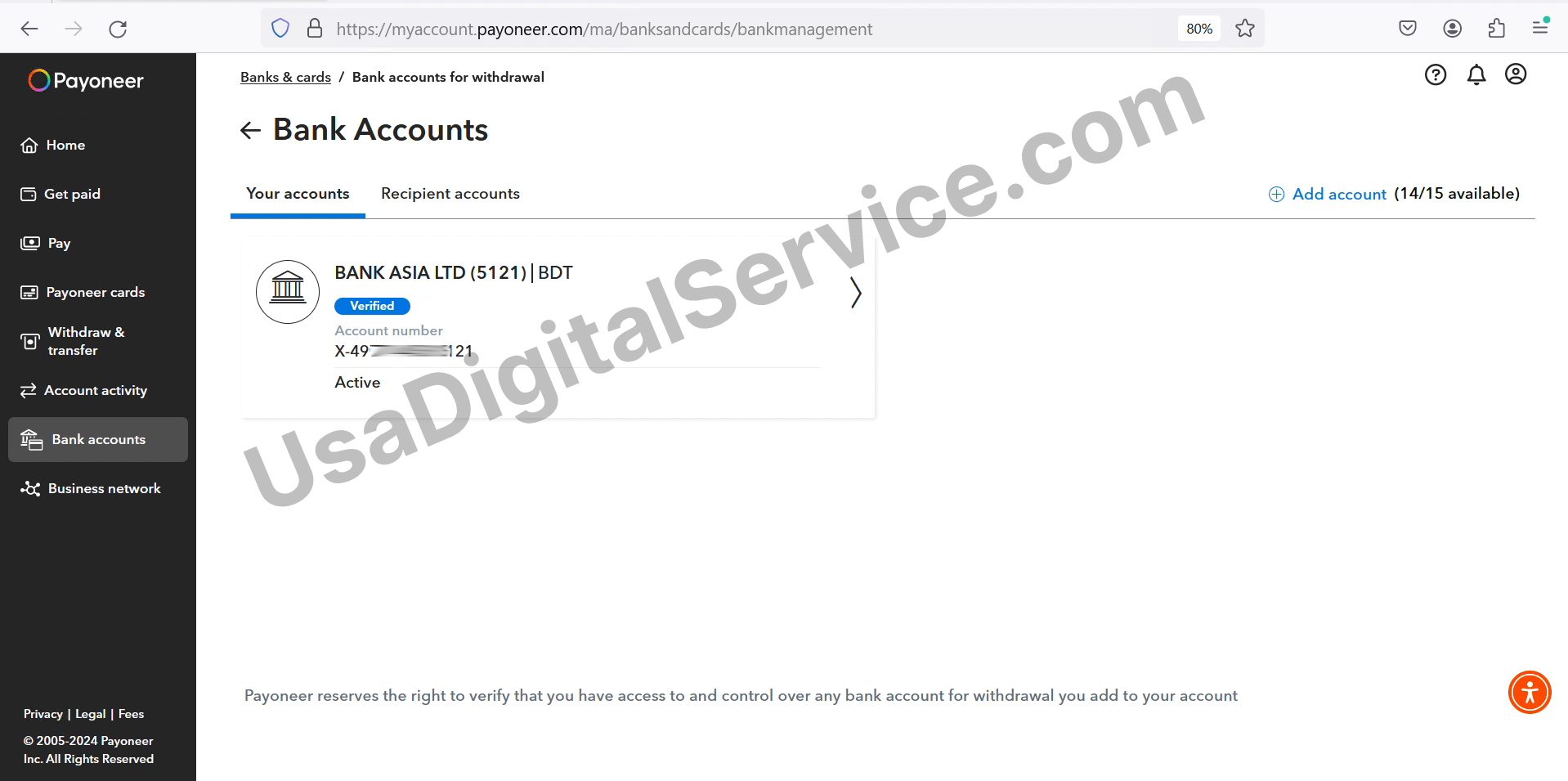 Buy Verified Payoneer Account - Bank Verified