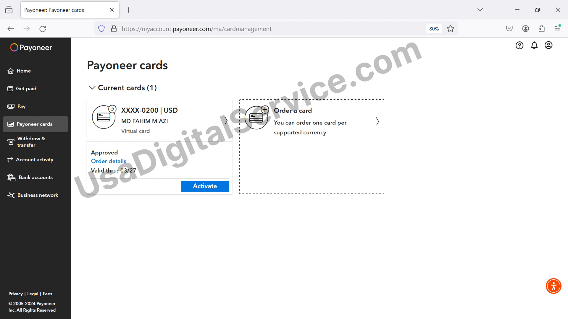 Buy Verified Payoneer Account - Virtual Master Card